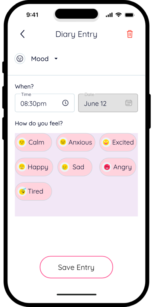 biobeat diary screen